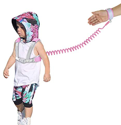 Yolispa Baby Reins Walking Harness, 360 Degree Rotating Anti Lost Belt/Locked Anti-Lost Child Safety Wrist Link, Reflective Toddler Anti Lost Safety Leash Wrist Reins for Boys and Girls