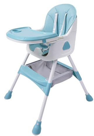 Qussse 2 in 1 Baby Hochstuhl, Hochstuhl für Babys und Kleinkinder mit Fußstütze Hochstuhl für Jungen und Mädchen ab 6 Monaten (Grün)