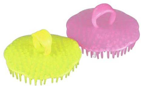 2 Stück Kopfhaut Massagebürste aus Kunstharz für Shampoo und Dusche | Kopf und Körpermassagegerät, Tägliche Anwendung Beim Haarwaschen und Stylen, Kopfhautflocken Zufällige Farbe