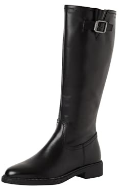 Tamaris Femme Damen Long Boot Flat 1-25503-45 Botte Haute Jusqu'au Genou, Noir, 38 EU