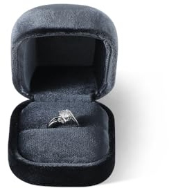 Dansmiy Ring Geschenk Box, Samt Schmuck Geschenkbox, Samt Ring-Box, Samtschmuck Damen Geschenkbox Für Ringe, Ohrringe Und Kleines Schmuck