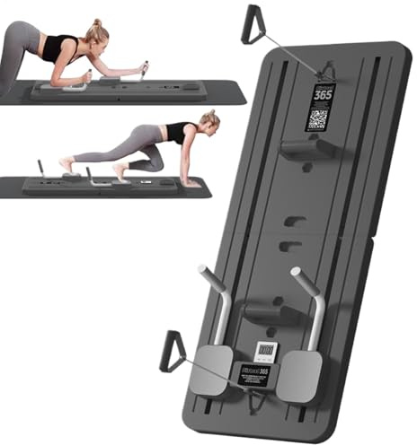 Upgraded Bauchtrainer Bauchroller Board, Pilates Board Pilates Reformer Set Ab Roller Trainingsgerät Automatisches Rebound Bauchmuskeltrainer Mit Widerstandsband, Workout Equipment