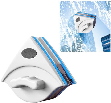 Lavavetri Magnetico,Double Side Window Magnetic Cleaner, 3-8 mm Attrezzatura Professionale per la Pulizia dei Vetri con Forte Impugnatura Magnetica Ergonomica