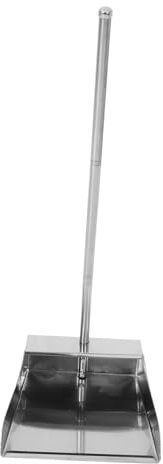 HOUDERCO Stainless Steel Bending Garbage Heavy Duty Outdoor Brush for Bin Kitchen Cleaning Long Handle Dust Pan