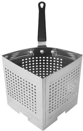 Fenteer Cesta Coladora para Pasta con Bolsillo Profundo Perforado para Porciones Más Pequeñas