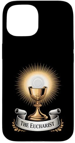La messe catholique et l'adoration du calice eucharistique Coque pour iPhone 15