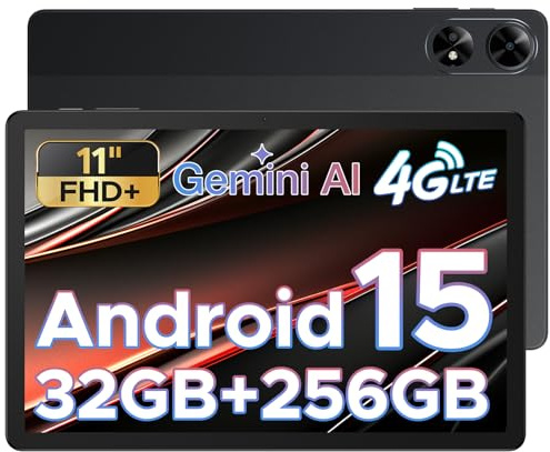 DOOGEE Tab G6+ 2025 – Neuestes Android 15 AI Tablet 11 Zoll, FHD+, Tablet mit SIM Card Slot, 32 GB RAM + 256 GB ROM/2 TB, 8000mAh, Octa-Core T7280, Widevine L1, 4G LTE, Bluetooth 5.0, GPS