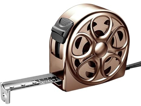 Ylnailky Cinta Métrica De Acero Inoxidable, Diseño Hueco con de Bloqueo Instantáneo, Herramienta De Medición Práctica Con Escalas Legibles Para Ingeniería Agricultura Carpintería Exteriores