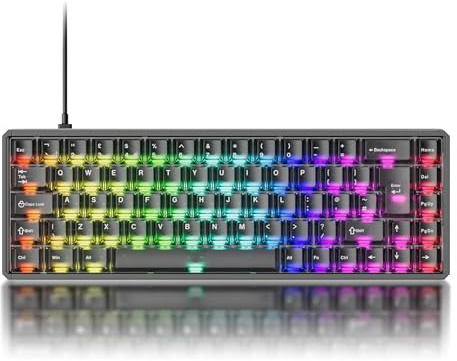 Akko MOD68 HE Gaming Keyboard 65% Hall Effect Magnetic Switch 8K Wired | CNC Aluminium,RT0.005mm Accuracy, Cherry profile keycaps,ISO-UK QWERTY Layout for PC Gaming/Work