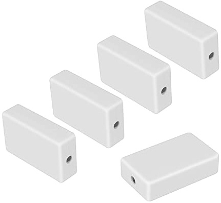 LeMotech Projektgehäuse, 5 Stück ABS Elektroverteilerdose kleine Größe, Elektronik-Bastelbox Weiß, Außenmaße 60 x 36 x 17 mm