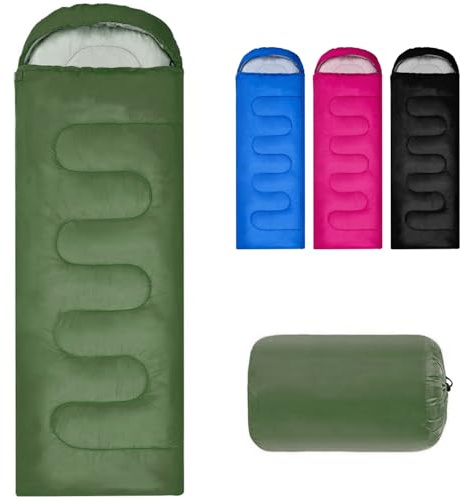 Outdoor Sleeping Bag for Camping, Adult Blanket, Small Packed Size, Ultralight Carry Bag, Soft, Thick and Warm, for Outdoor Camping, Travel, Hiking, for 3-4 Seasons