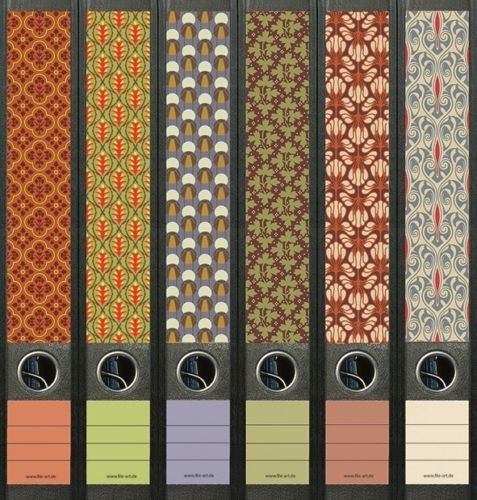 Ordnerrücken schmal 6er Set Ordner Pattern Muster Ordner Aufkleber Etiketten Deko 608