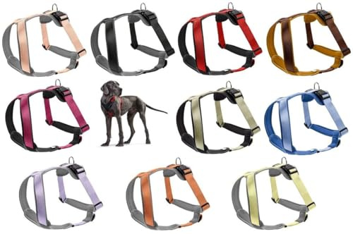HUNTER NEOPREN Hundegeschirr, marine/walnuss, 73-94 cm