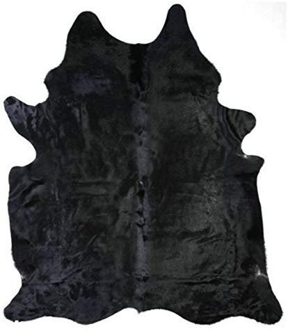 Vip Leather Cowhides Teppich aus Kuhfell, Farbe: Schwarz