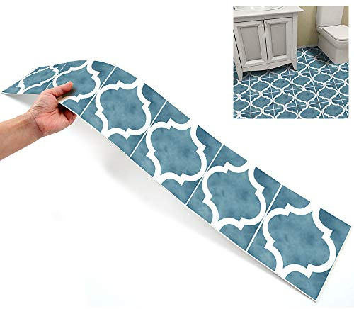 7 pezzi Adesivi per Piastrelle Adesivi per Pavimenti Faidate, Piastrelle per Pavimenti Stile Modello Pittura per Piastrelle Impermeabile per Soggiorno Cucina Bagno Pavimento-6.1 x 36,02 (Style 7)
