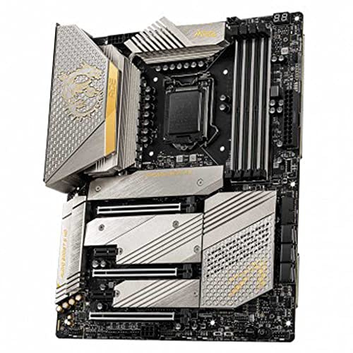 MSI MEG Z590 ACE GOLD Edition - Scheda madre ATX Intel 11° generazione, LGA 1200, Mystic Light, 16+2+1 fase 90A SPS, DDR4-Boost (5600 MHz/OC), 2x PCIe 4.0 x16, 4x M.2 Gen 4/ 3x4, Wi-Fi 6E