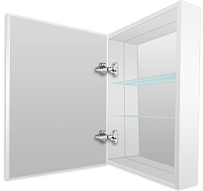 FIFOR Aluminium -Medizinschrank mit verstellbarem Regal, zum Einsatz in nassen/trockenen Badezimmern, Wand montiert (Color : B, Size : 50 * 70cm)