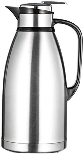 Sudemota Milchtopf Edelstahl-Isolierkanne, Kaffeekaraffe, Kaffeemaschine, Wasserflasche, Vakuum, doppelwandige Isolierkanne, Wasserkocher, 3 l (Size : 2L)