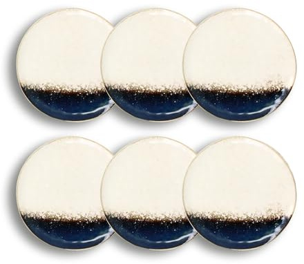 OGO LIVING - Lot 6 assiettes plates katanga 27.5cm en grès blanc - 2614713