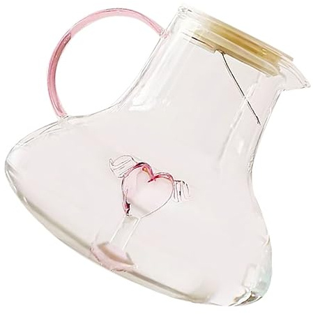 IMIKEYA Pichet Verre pour Eau Glacée Carafe à Boissons Pichet à Thé Froid Grand Capacité Facile à Nettoyer