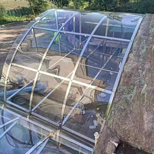 Polycarbonat-Dachplatte,1,2mm Gewächshaus Platten,UV-beständig Klar Kunststoffplatten,Dachverkleidungs-Ersatzplatten für Balkonfenster Sicherer Zaun Garten Carports,Anpassbar (1,56m x 7m)