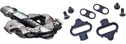SHIMANO Unisex – Erwachsene XTR PD-M9100 Pedal, Aluminium, Schwarz, SPD & Unisex Sm-sh51 Schuhplatten, Schwarz,Einheitsgröße EU