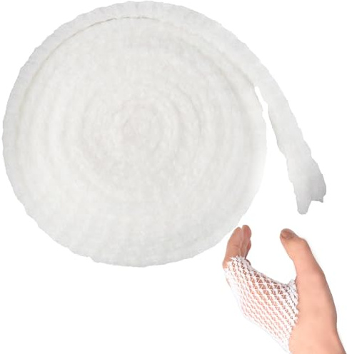GNAUMORE Rete Elastica Fasciatura,Benda Traspirante A Rete,Benda a Rete Flessibile,Benda a Rete Elastica,Medicazione a Rete,Medicazione per Ferite a Rete Elastica,Benda Elastica per Medicazione