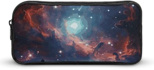 BTCOWZRV Großes Federmäppchen mit Cluster-Federtasche, ästhetisches Stifteetui für Damen und Herren, tragbare Kosmetiktasche, multifunktionale Münztasche für Büro, Urlaub, Stil, 22 x 12 x 5 cm,