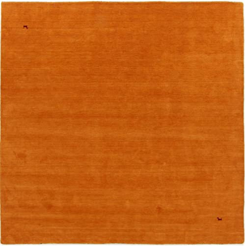 Nain Trading Loom Gabbeh Orange 96x101 Modern Orientteppich Quadratisch Teppich Indien Wolle