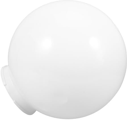Ciieeo Abat-jour Sphérique Blanc Laiteux 250 Mm En Acrylique Solide Globe Lampe Remplacement Éclairage Extérieur Jardin Terrasse