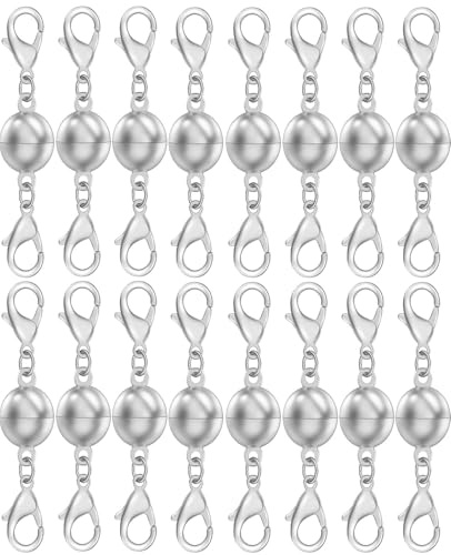 Dailyacc Bead Magnetic Necklace Clasps and Closures Double Lobster Clasp for Jewelry Converters and Bracelet Extender