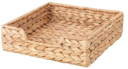 Servilletero de jacinto de agua, bandeja de servir de ratán, cestas de mimbre y bandeja de servir para decoración de cocina y hogar