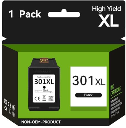 SUNPRINTZ Cartuchos 301 Negro Compatible para Tinta HP 301, 301XL 301 XL Negro para HP DeskJet 2540 1050 1050A 1510 3050 2544 3050A 2050 Envy 4500 5530 4508 4504 OfficeJet 4630 4636 2620 Impresora