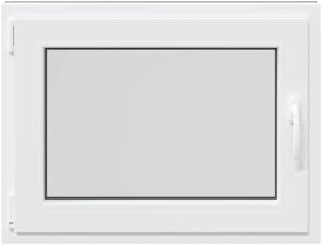 vidaXL Ventana de sótano RISOR 80x60 cm oscilobatiente DIN izquierda antracita