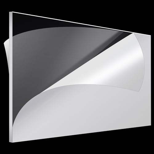 Roowest 1 Pcs 24 x 48 Inch, 1/4 Inch Thick Clear Acrylic Plexiglass Sheets Transparent Plastic Panels Sheets Cut to Size Cast Acrylic Board Panel with Protective Film for Craft DIY Project Sign Frame