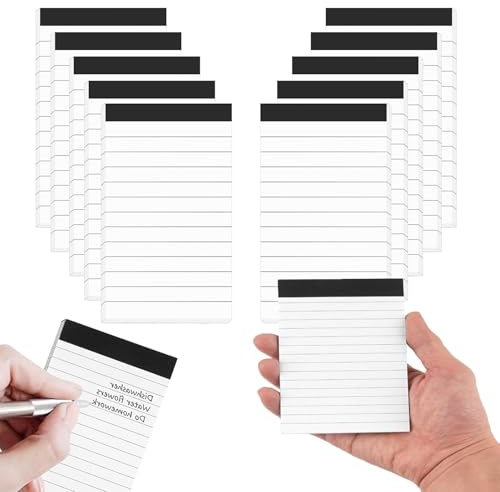 YYUEZHI 10 Stück Notizblock Klein A7, Mini Liniert Schreibblock, A7 Blank Notepads, 30 Blatt pro Block, Ersatzblöcke für Arbeit Studie Büro Schule Haushalt