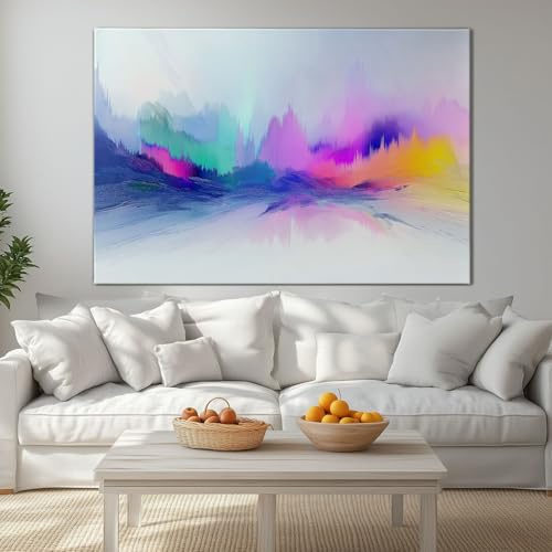 Dekoration Malerei Neonfarbene Abstrakte Berge Hochwertiger Kunstdruck Wanddekoration Bilder, Schlafzimmer Wohnzimmer Korridor Leinwand Malerei 140 X 70 Cm (L X B) Rahmenlos Kunst Poster