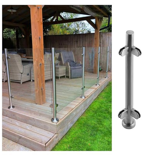 Balustrade en verre pour terrasse extérieure, balustrade, clôture de sécurité robuste pour la maison moderne et les espaces commerciaux