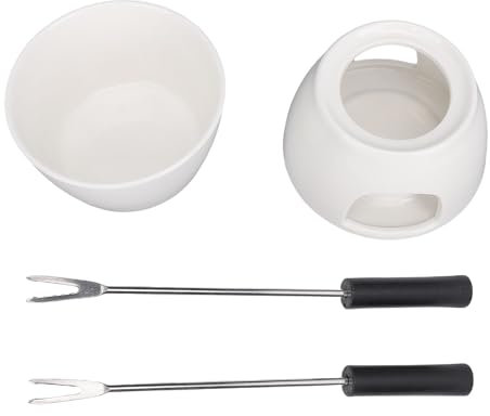 BAOFUYA 300ML Chocolate Fondue Pot Set, Cheese Butter Fondue Maker Set for Home Endless Culinary Creativity Enjoyment
