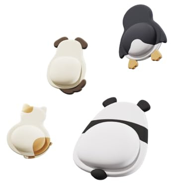 carino decorativo per la casa e l'ufficio,Set da 4 pezzi - Adorabili fermaporte a tema animali domestici, proteggono pareti e mobili.