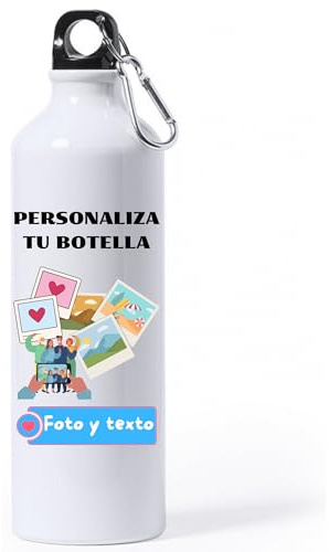 Fresh-KO - Botella Personalizada - 800 ml - Fotografia y Texto Botella Infantil - Botella Agua Acero Inoxidable - Botellas Personalizadas - Botella agua infantil – Botella Agua Niños