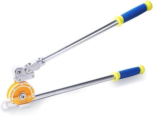 Rohrbieger 1/2 (12,7 mm) Schwerlast Rohrbiegezange, 180° Rohrbieger mit 63 cm Griffen für Kupfer-, Aluminium-, Eisen- & Edelstahlrohre – HVAC & Sanitär Werkzeug