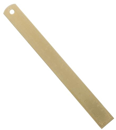 WRITWAA Präzises Messwerkzeug Messing Lineal Straight Ruler für Studium und Büro Zeichnen Architektur Geometrie Zeichenzubehör Langlebig Leicht Tragbar
