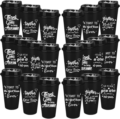 30 Stück Wiederverwendbare Kaffeetassen 16oz Schwarz, Christliche Reise Kaffeetasse 470 ml mit Deckel, Kunststoffbecher mit Bibelvers für kalte Getränke, Christliche Geschenke für Männer und Frauen