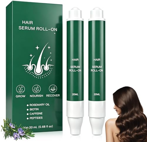 Rosmarin Haar-Roller-Serum, 2 Stück 20ml – Haarwachstum Serum für dichteres, gesundes Haar, Roll-On Haarserum für alle Haartypen