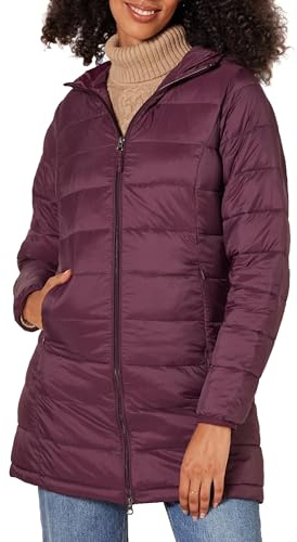 Amazon Essentials Women's Lightweight Water-Resistant Packable Hooded Puffer Coat