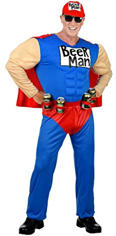 Horror-Shop Superbeer Man Männerkostüm für Junggesellenabschied & Apres Ski S