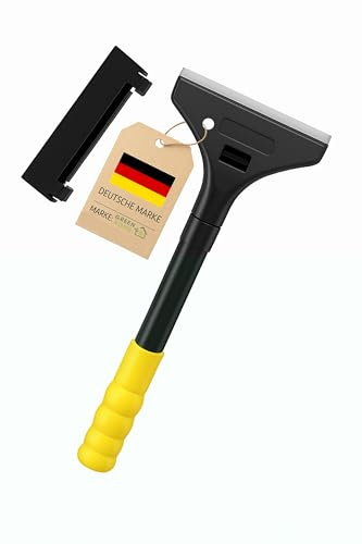 Green Home Farbschaber PREMIUM 30 cm Tapetenschaber [Schnellwechselvorrichtung] - 100 mm - gelber Griff