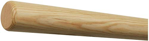 TIBU Kiefer Holz Handlauf Geländer 30-500cm Wandhandlauf Wand Treppe, Länge 1300 mm / 130 cm / 1,3 m und Endstück Radius gefräst