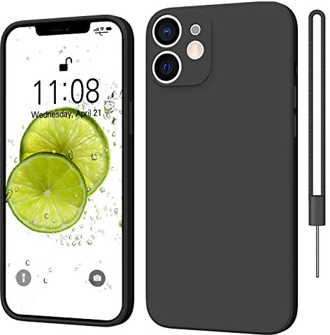 ORDA für iPhone 11 Hülle Silikon Case, Handyhülle für iPhone 11 Ultra Dünn Slim mit Microfiber, Kratzfeste Rundumschutz Case Schutzhülle Hülle für iPhone 11 6.1'' Matt Schwarz